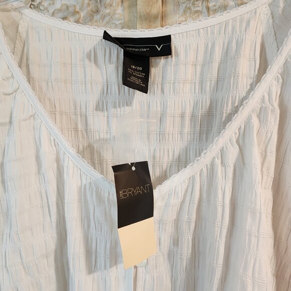 Venezia Women’s White Long Sleeve Button Blouse NWT Size 18/20 - Picture 3 of 4